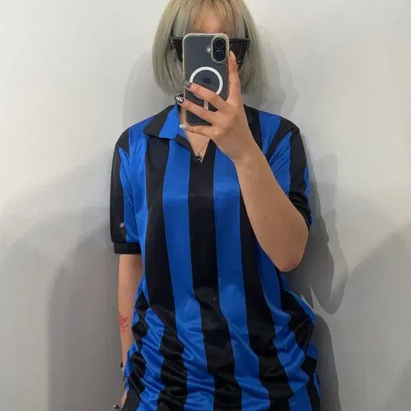 L 카파 올드스쿨 빈티지 풋볼 셔츠 블루