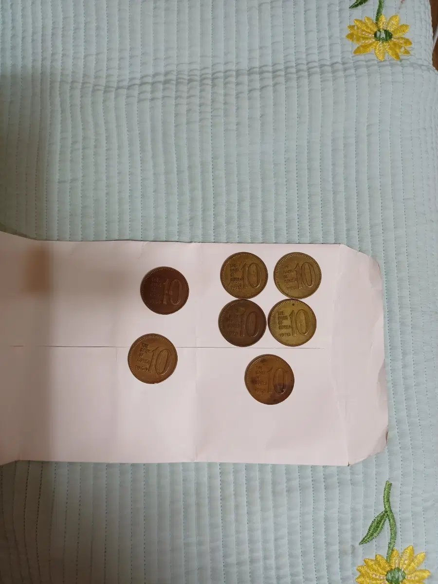 10원 동전 7개 (,1966 1969 1970