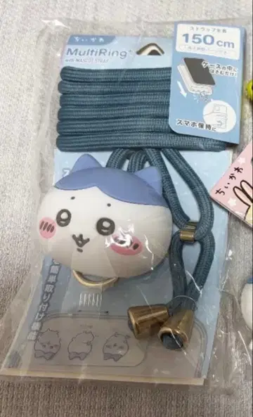 치이카와 (먼작귀) 마스코트 부착 스마트폰 숄더 하치와레