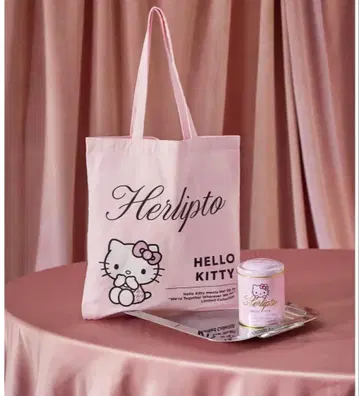 HLT x 헬로키티 토트백 핑크