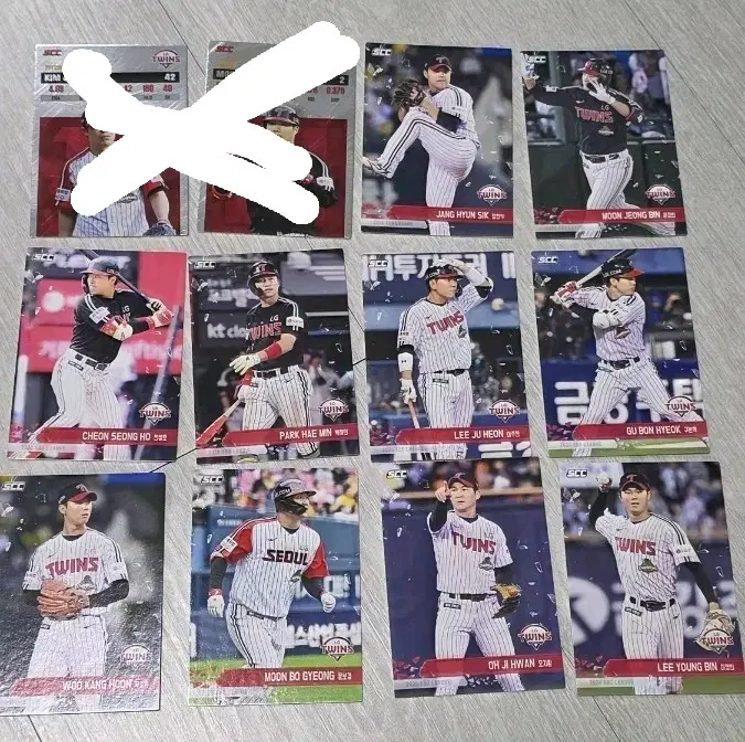 LG트윈스 KBO 카드 10장 판매합니다