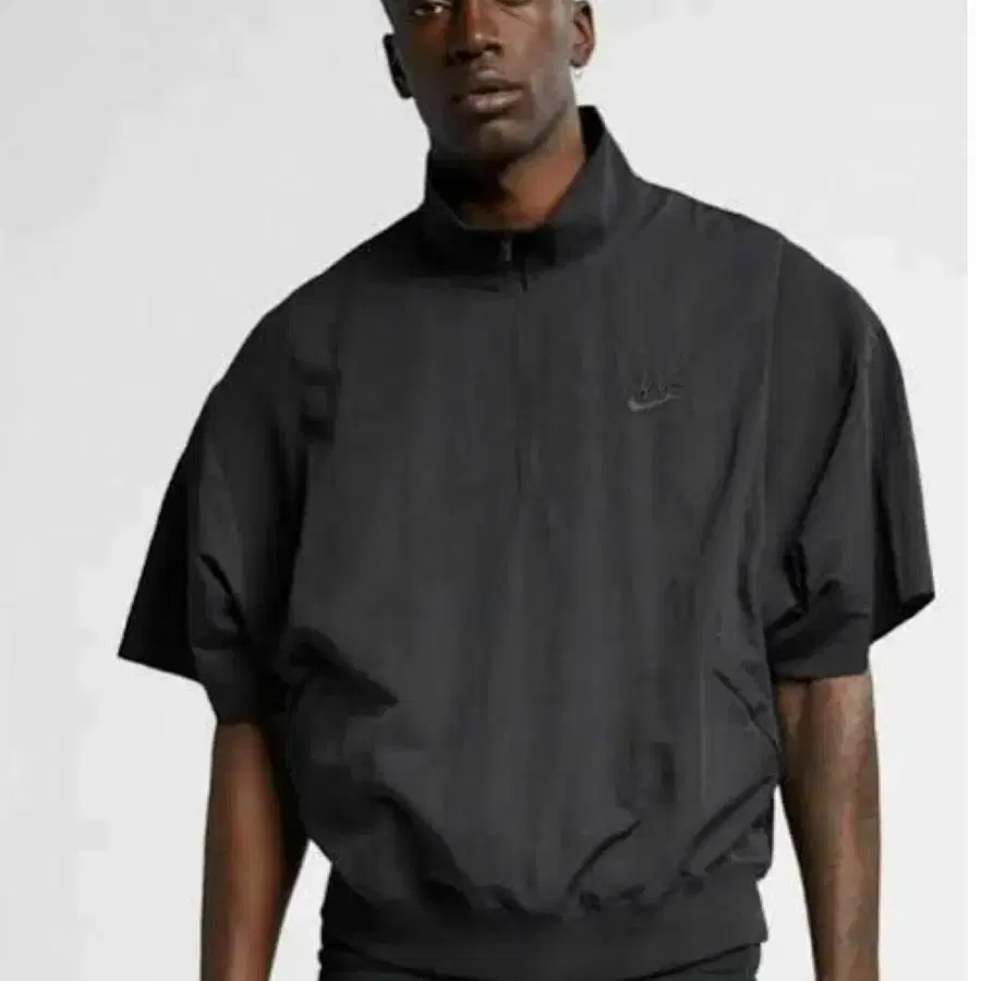 [XL] 나이키 x 피어 오브 갓 하프 집 숏슬리브 자켓 블랙