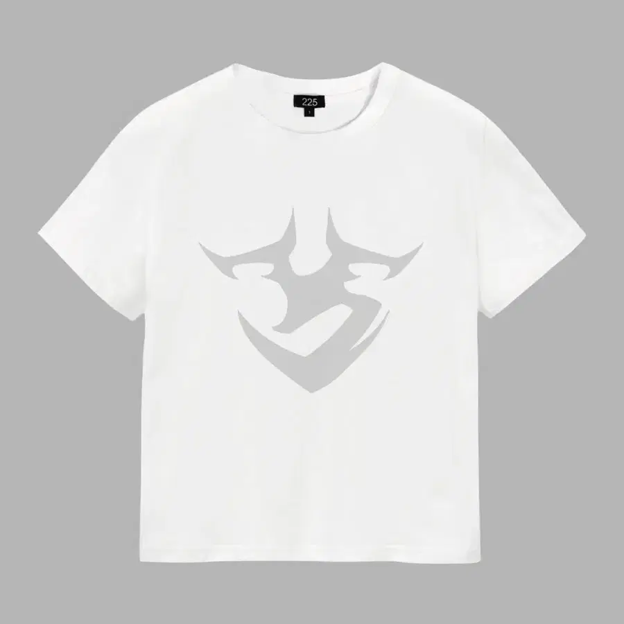 225 logo crop T-shirt (white) 로고 크롭 반팔 티셔츠 1