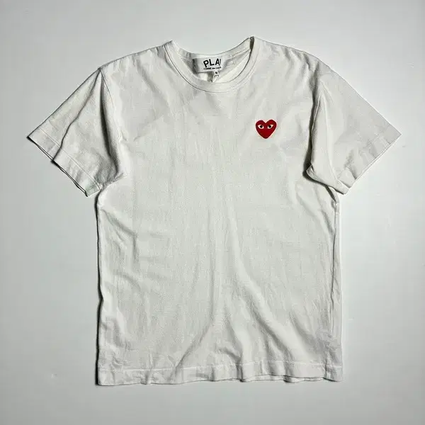 꼼데가르송 20SS 시그니처 레드 하트 와펜 반팔 티셔츠 R3198