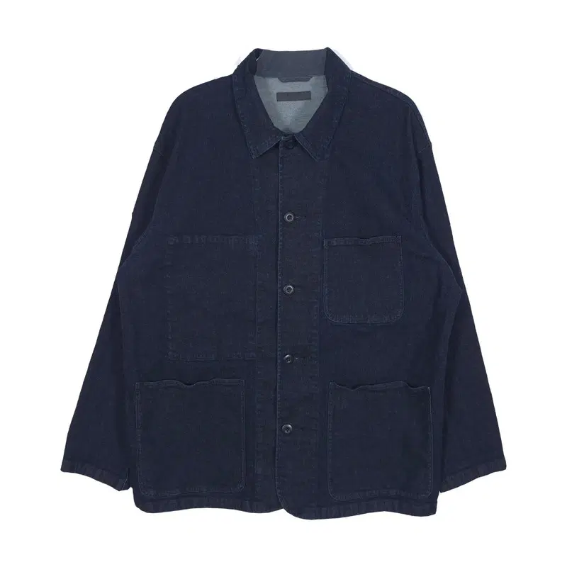 UNIQLO 코튼 인디고 커버올 자켓