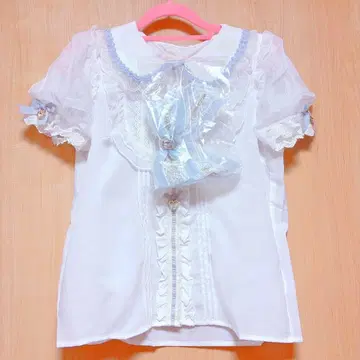 리본 레이스 옷깃 블라우스 리즈리사 리본 블라우스