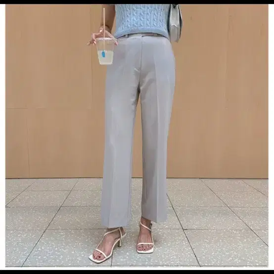 Hawa 하와 슬랙스 퍼플그레이 S