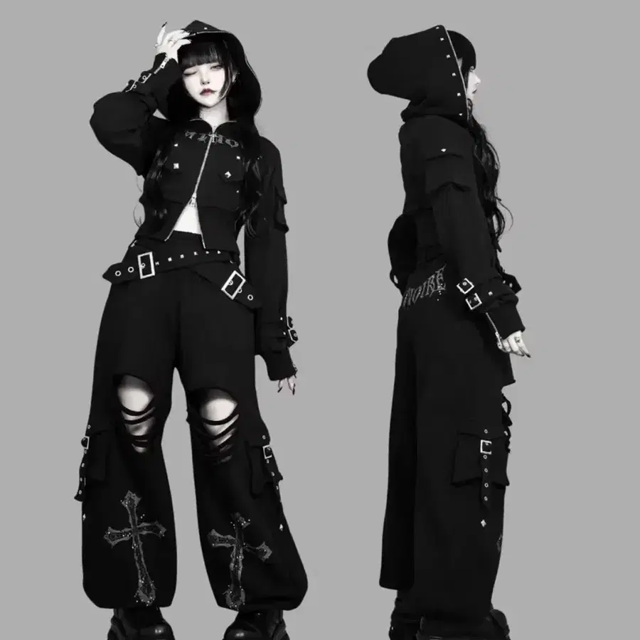 Dimmoire 딤모아르 후드 팬츠 트레이닝 세트 레플렘 지뢰계