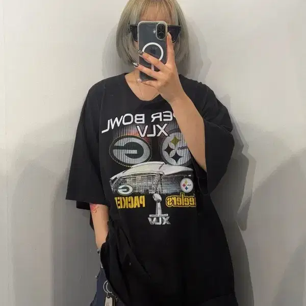 XL NFL 슈퍼볼 XLV 그래픽 반팔티