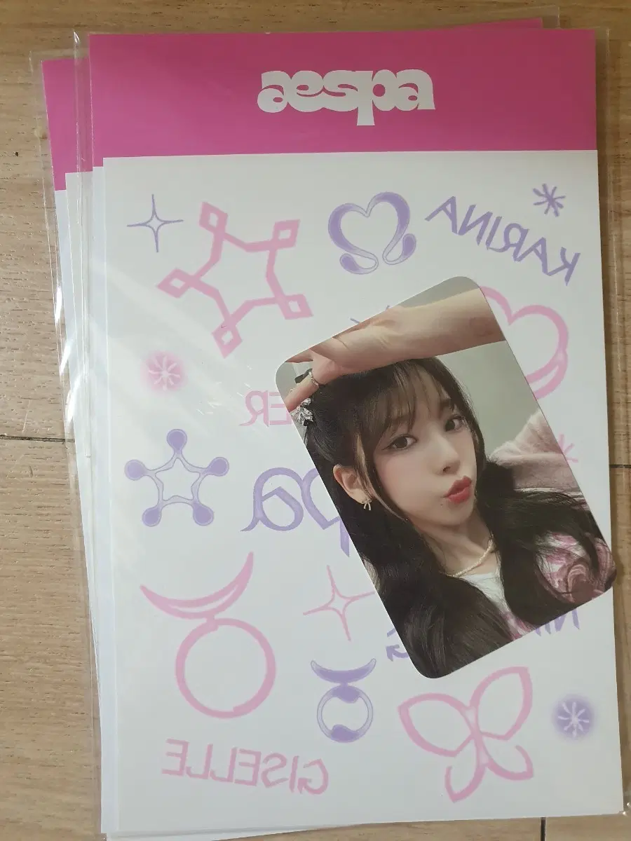 에스파 스티커 포카 세트 카리나