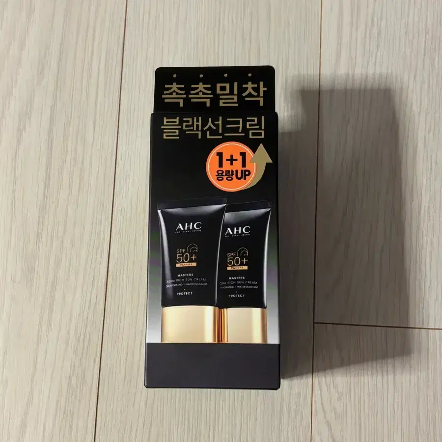 50ml 1+1 / Ahc 마스터즈 아쿠아 리치 선크림 자외선차단제
