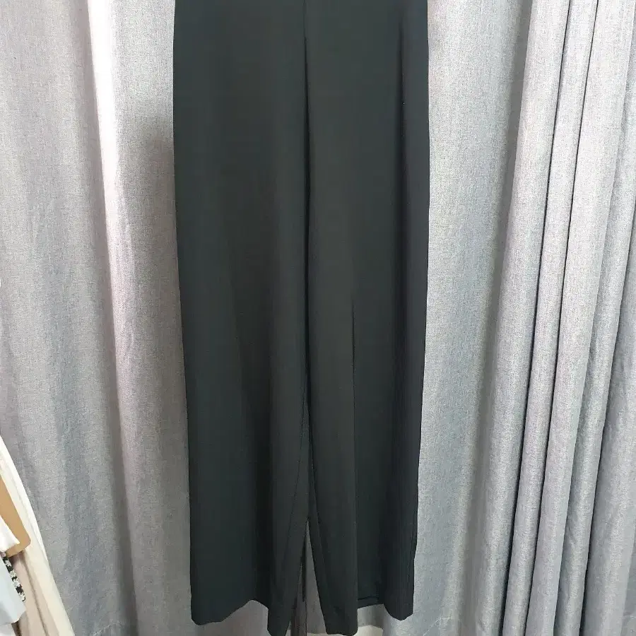 55 고급 블랙 와이드 슬랙스