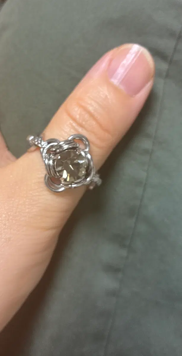 Stainless steel chain CZ ring