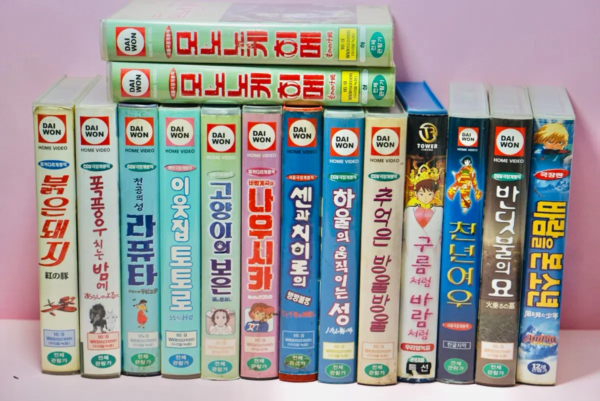 지브리 만화 비디오 테이프 14종 일괄 세트 붉은돼지 추억은방울 센과 등등