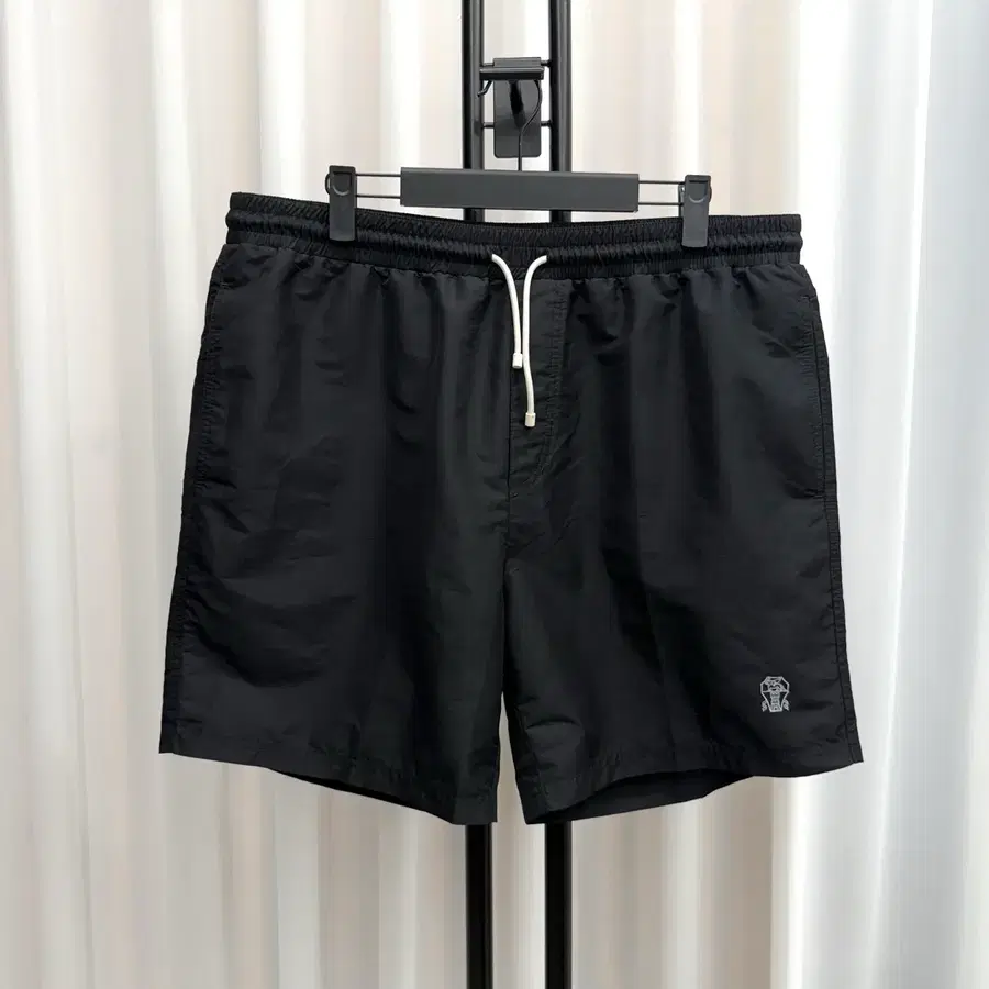 [XL] 브루넬로 쿠치넬리 자수 스윔 팬츠 반바지 블랙