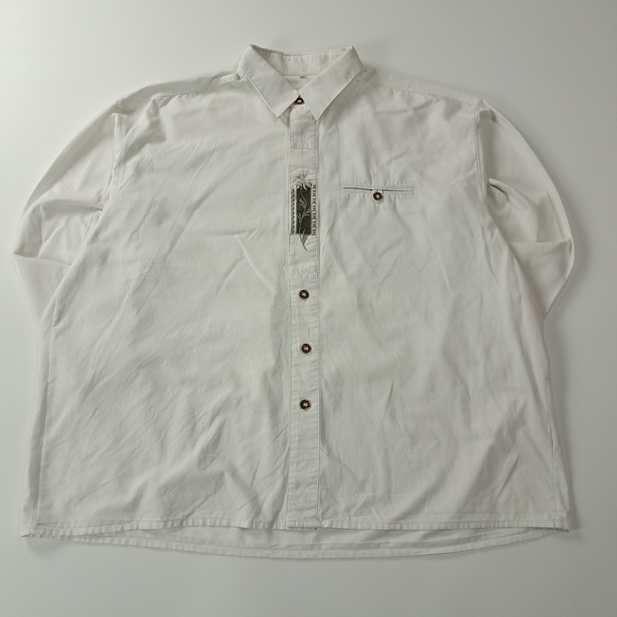 CA765 4XL 란트하우스 빅사이즈 90s 독일판 바바리안 린넨 셔츠 남방