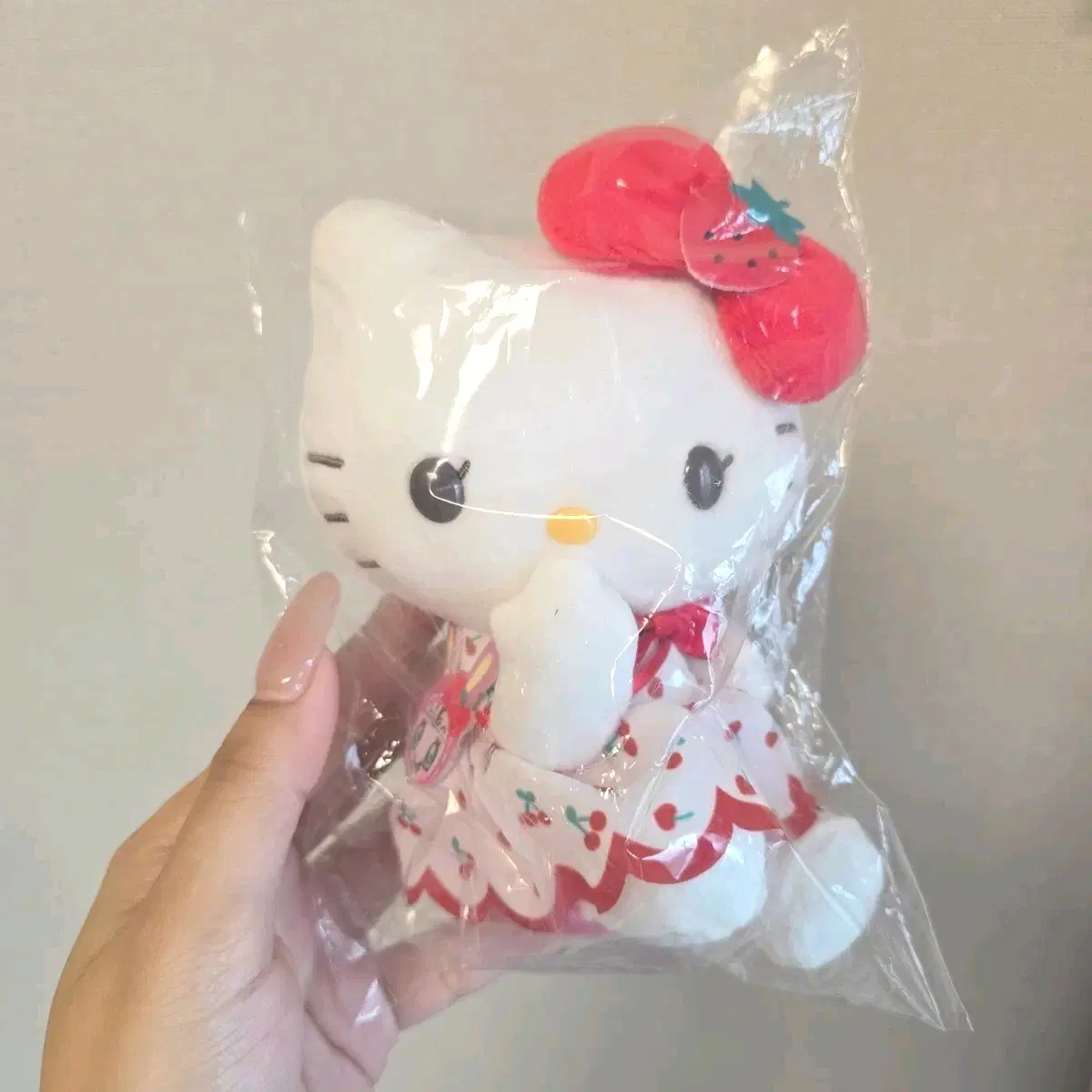 산리오 메조피아노 콜라보 키티 마스코트 인형 키링