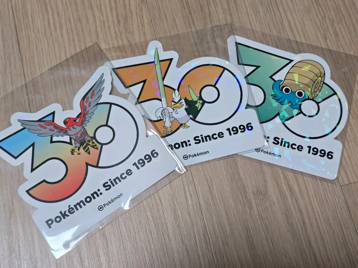 포켓몬 30주년 로고 스티커 파이어로 창파나이트 암나이트