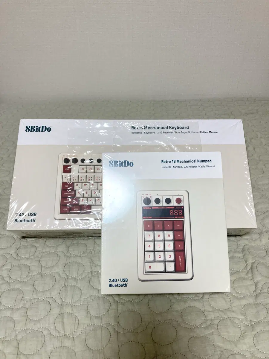 8bitdo 레트로 키보드 + 넘버패드(미개봉)