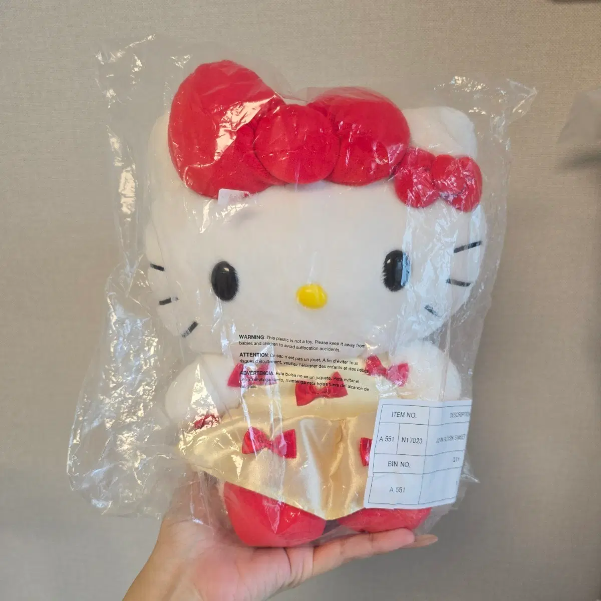 산리오 해외 한정 헬로키티 리본 컬렉션 누이 인형