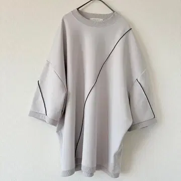 [ 컨디션 최상 ] PUBLIC TOKYO 디자인 스티치 오버 사이즈 T셔츠