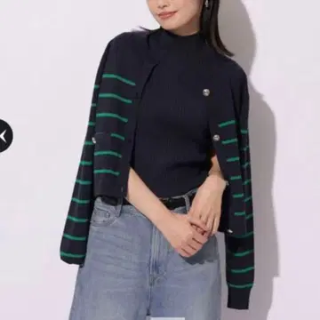 Mystrada 가디건 앙상블 네이비 38