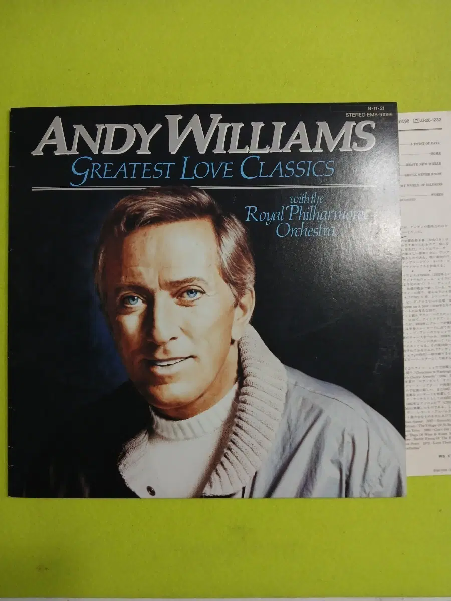 앤디 윌리엄스 Greatest Love Classics LP.NM/M