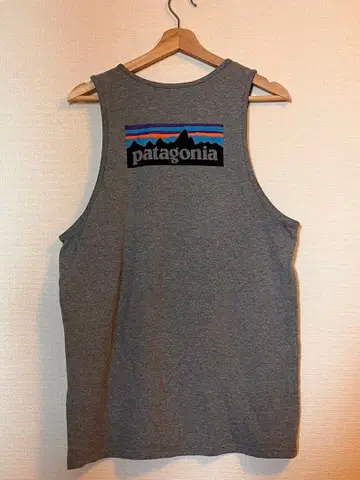 patagonia 탱크탑 P-6 로고 그레이 멜란지