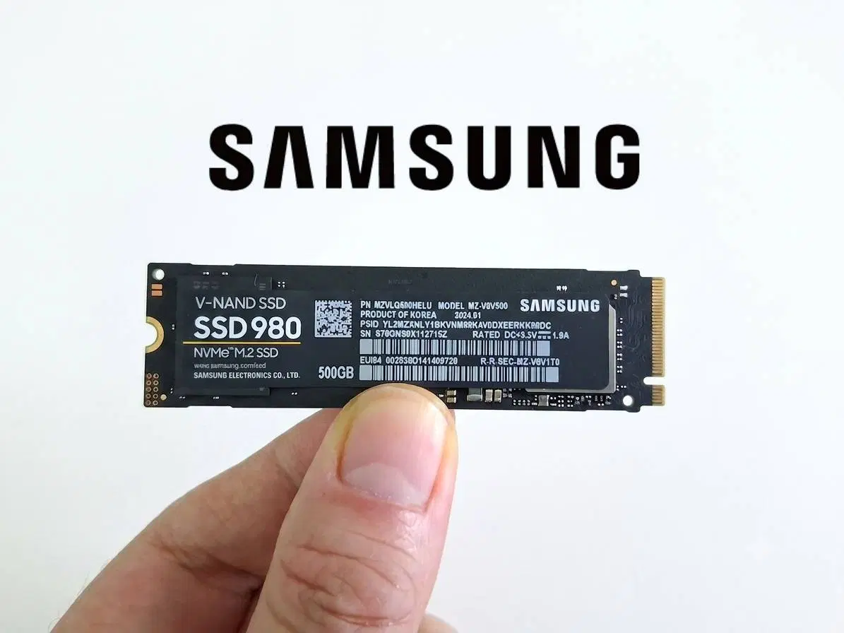 삼성 980 M.2 NVMe SSD 500GB 실사용 1년미만 2029년4월 AS보증