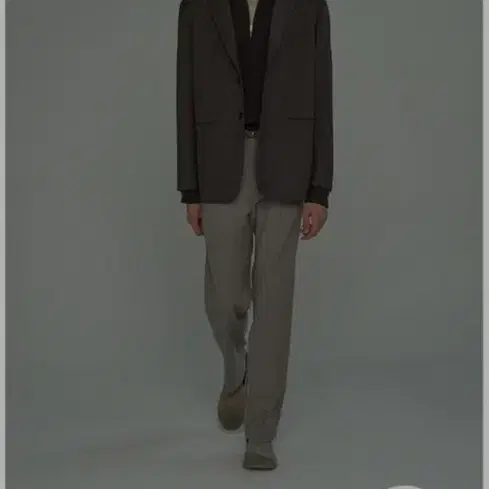 드러그옴므 메리노 울 멜란지 브라운 블레이저 자켓 M