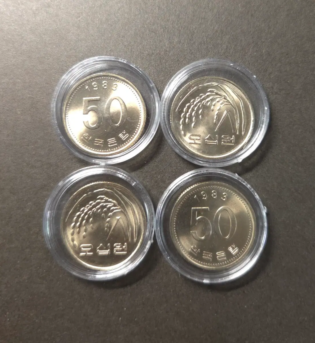 귀한 1983년50원 총4개모두 미사용 희귀동전수집용