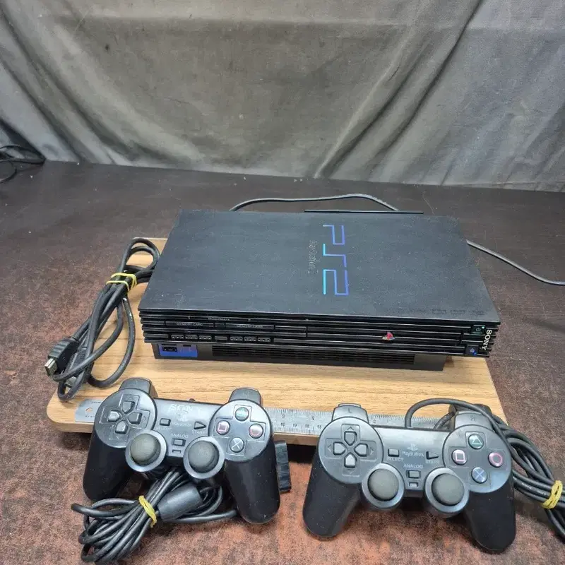 플레이스테이션2 PS2 검정색 본체 + 듀얼쇼크 2개
