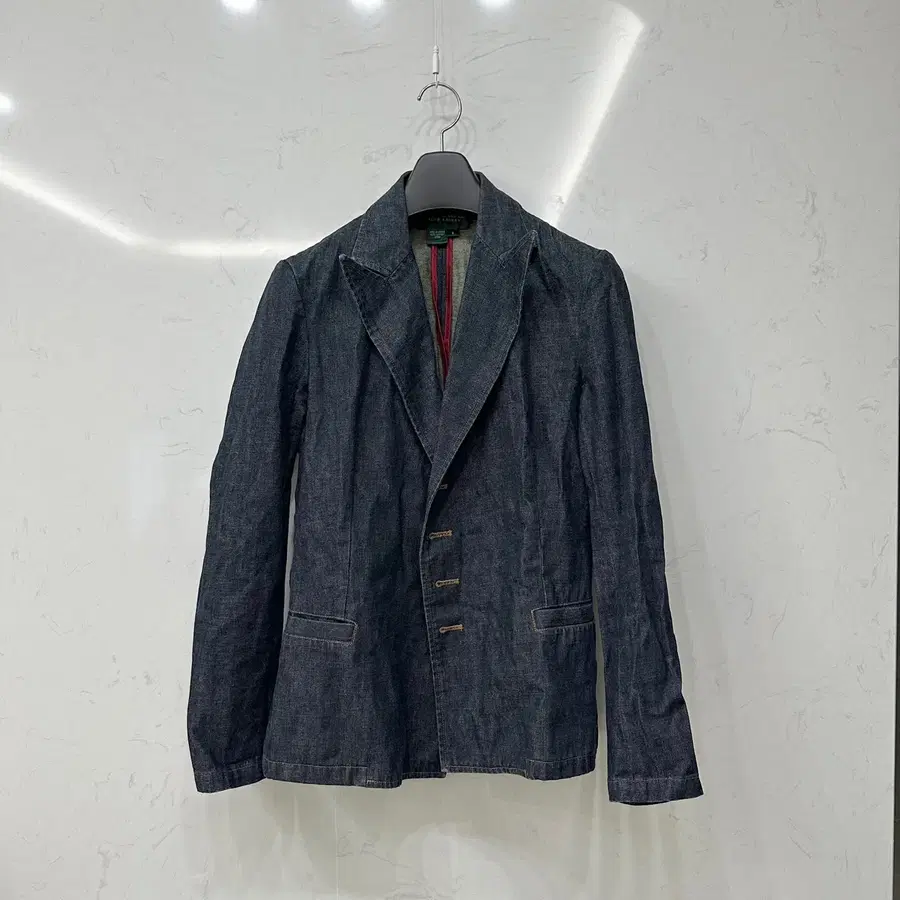 폴로 랄프로렌 로렌진스 데님 블레이저 자켓 여성 진청 미국 S
