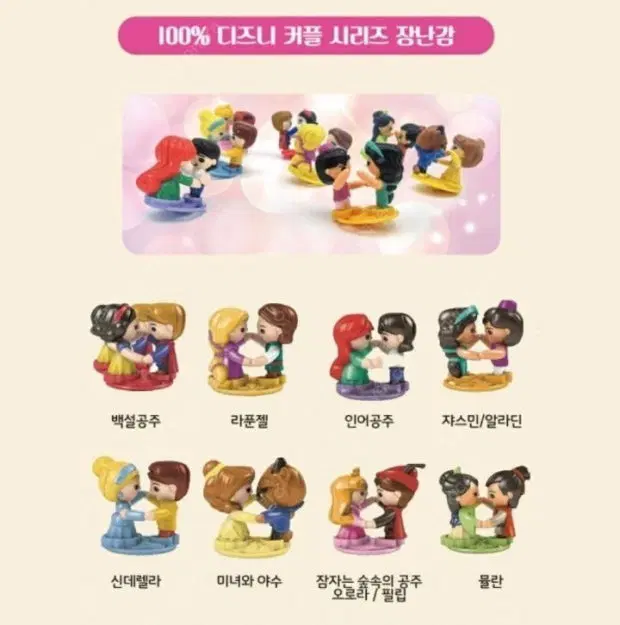 킨더조이 디즈니프린세스 8종 일괄