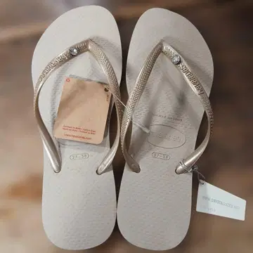 Havaianas 비치 샌들 골드 비쥬 포함 37-38 24cm
