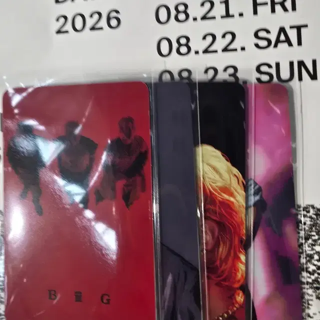 빅뱅 20주년 md 특전 포카 전멤버3종+단체 셋트