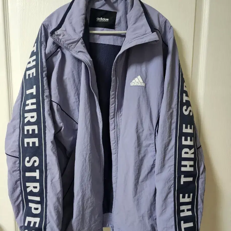 아디다스 트랙탑 집업 재킷 퍼플 THE THREE STRIPES