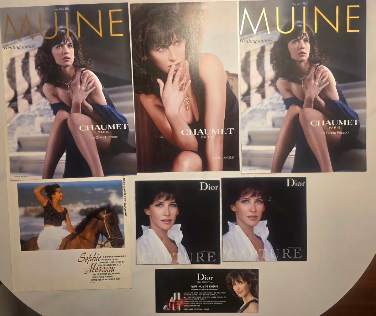Sophie Marceau 쇼와메 디올 등 광고 소피 마르소 사진 크리핑 세트 소피마르소 Sophie Marceau