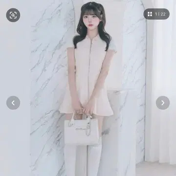 BelleCharme Twinkle Fur Sleeves Onepiece
