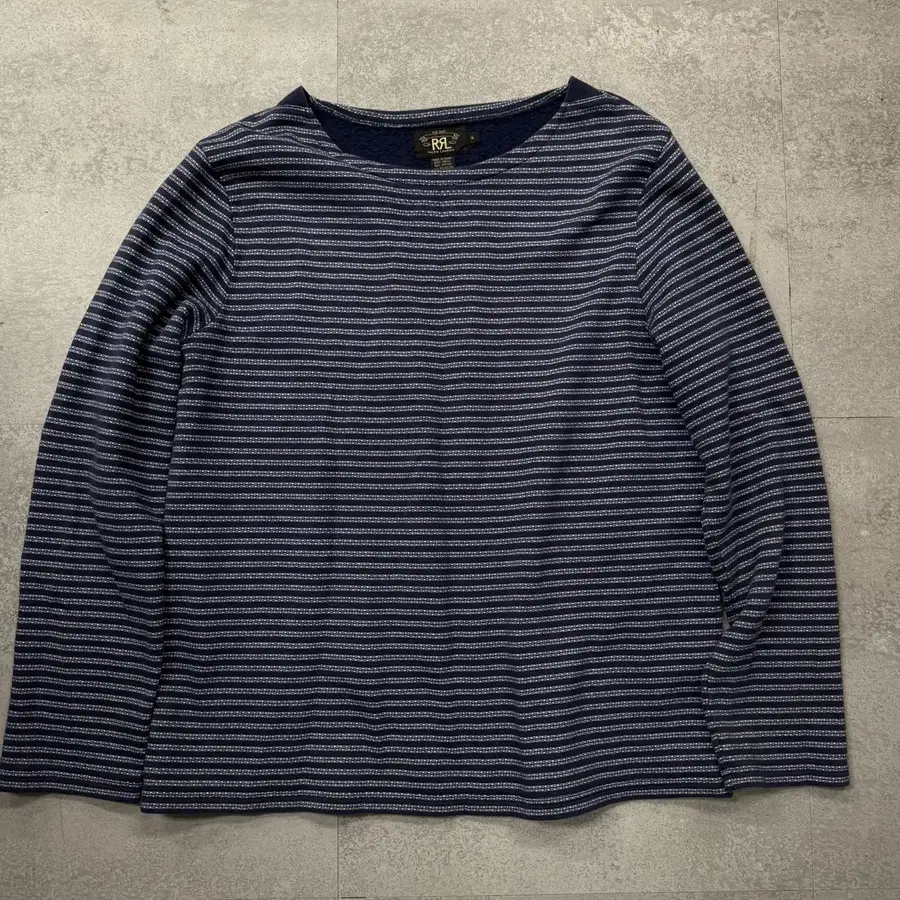 rrl 더블알엘 스트라이프 보트넥 스웨트셔츠 XL
