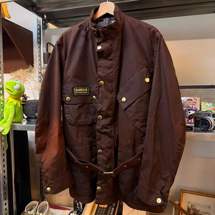 바버 인터네셔널 A7 왁스 자켓 브라운 42 XL