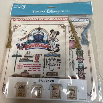 도쿄디즈니씨 25주년 주머니끈 가방 미키마우스 쥬빌리