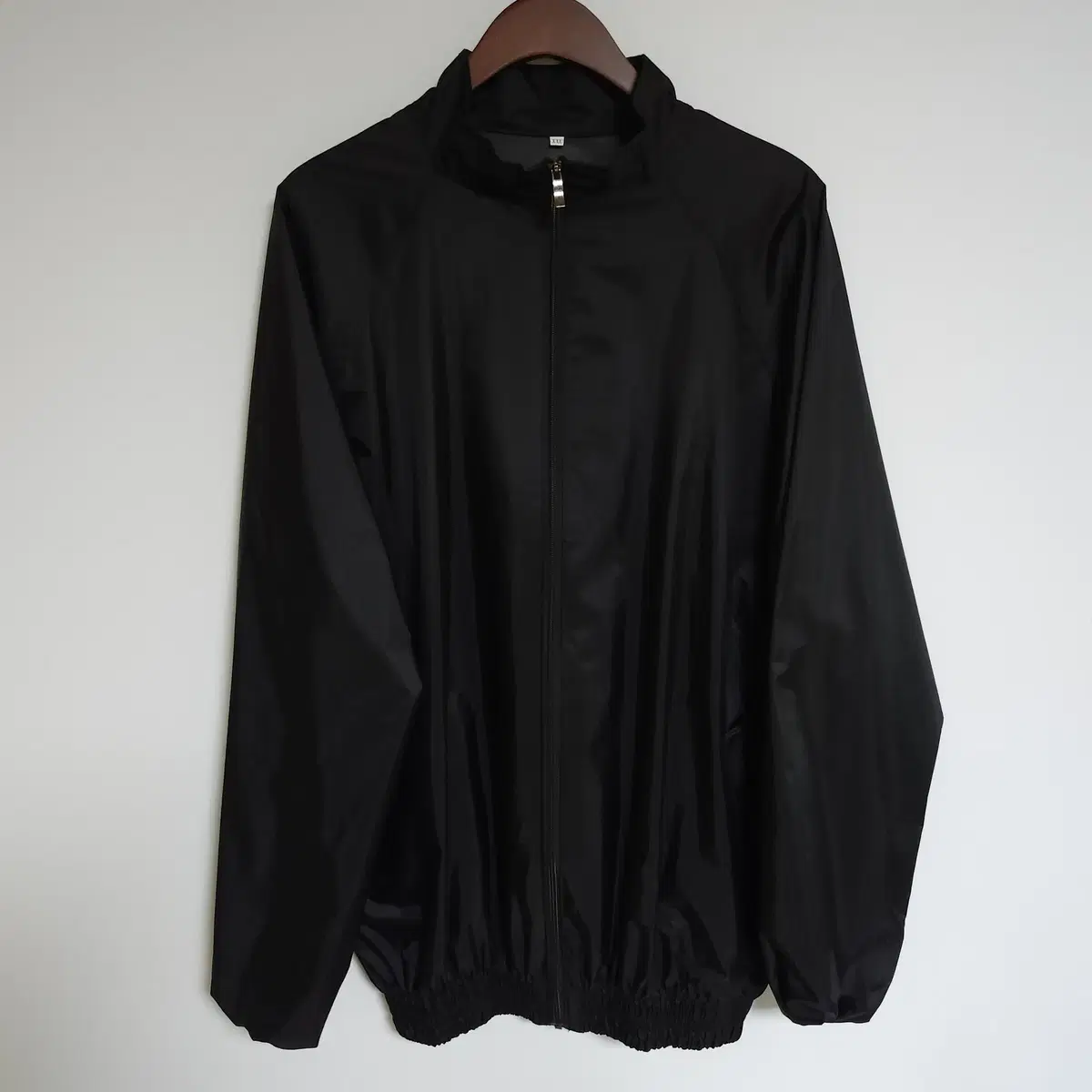 H172 방수 블랙 남성 소재 집업 자켓 오버핏