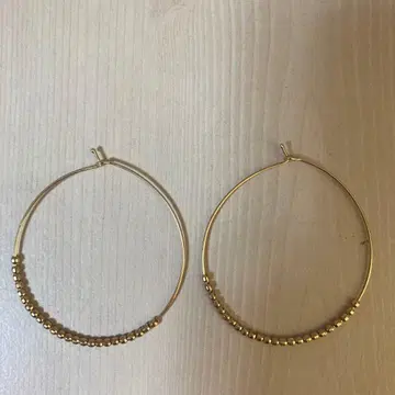 MIZUKI 골드 비즈 귀걸이 4cm