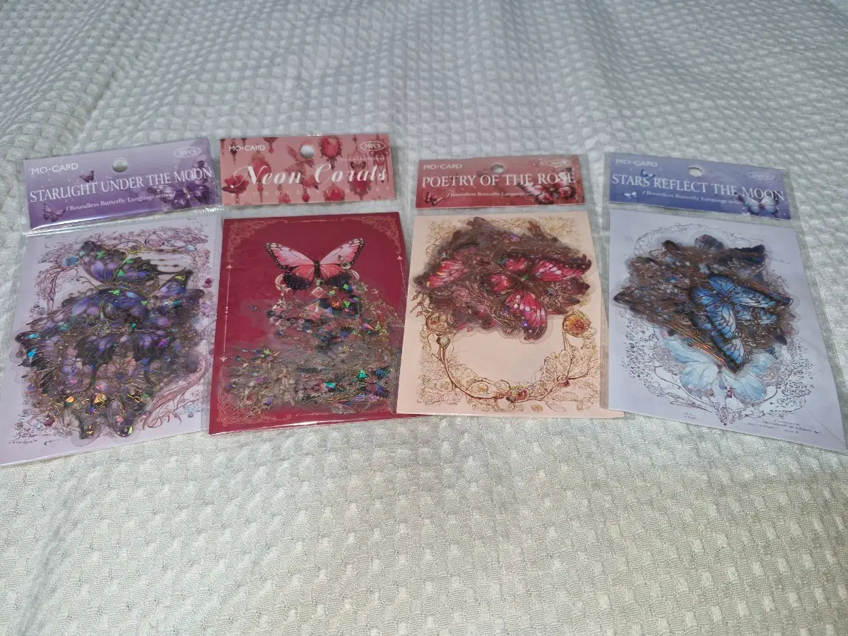 MO-CARD 나비 스티커 4종+동양풍 2종 다꾸 스티커 팩 총 6종