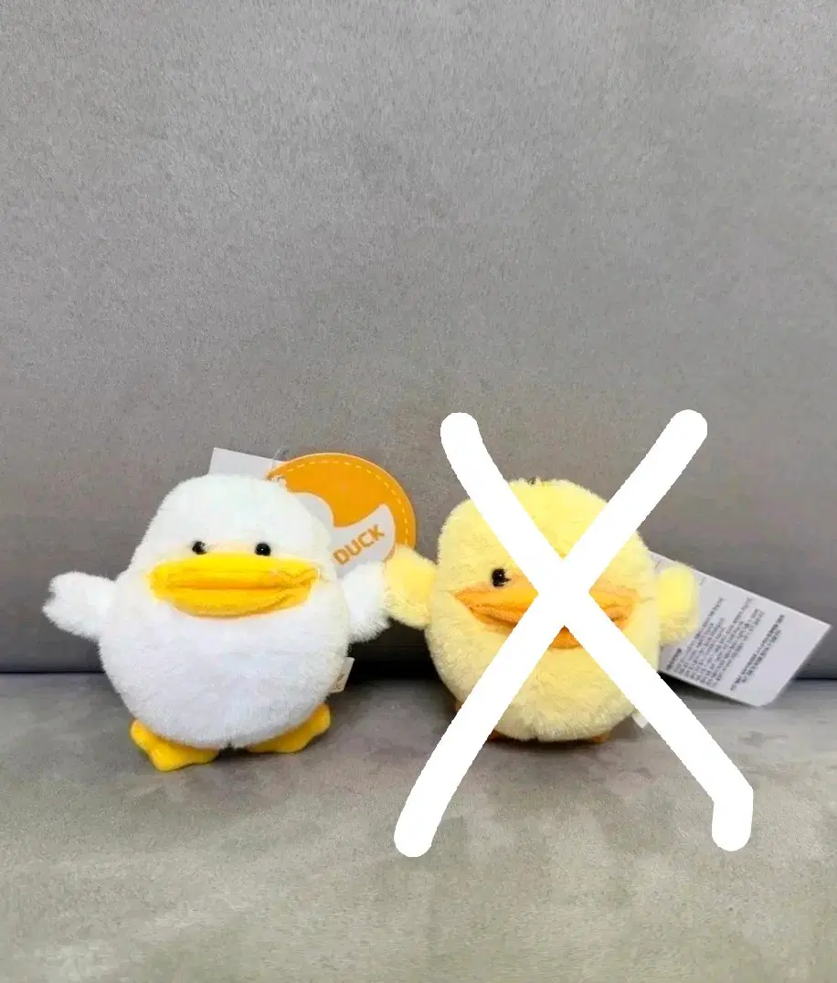 오리 인형 흰색 키링 인형