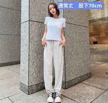 시이짱 차광 팬츠 그레이지 화이트 mamot