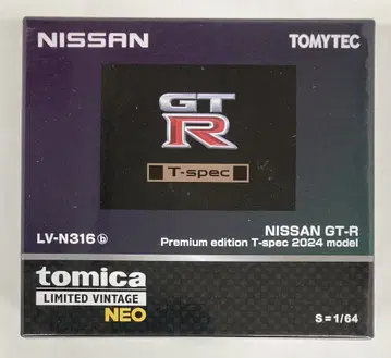 토미텍 TOMICA LIMITED VINTAGE NEO 닛산 GT-R 프리미엄 에디션 T-spec 2024 모델(미드나잇 퍼플) LV-N316b