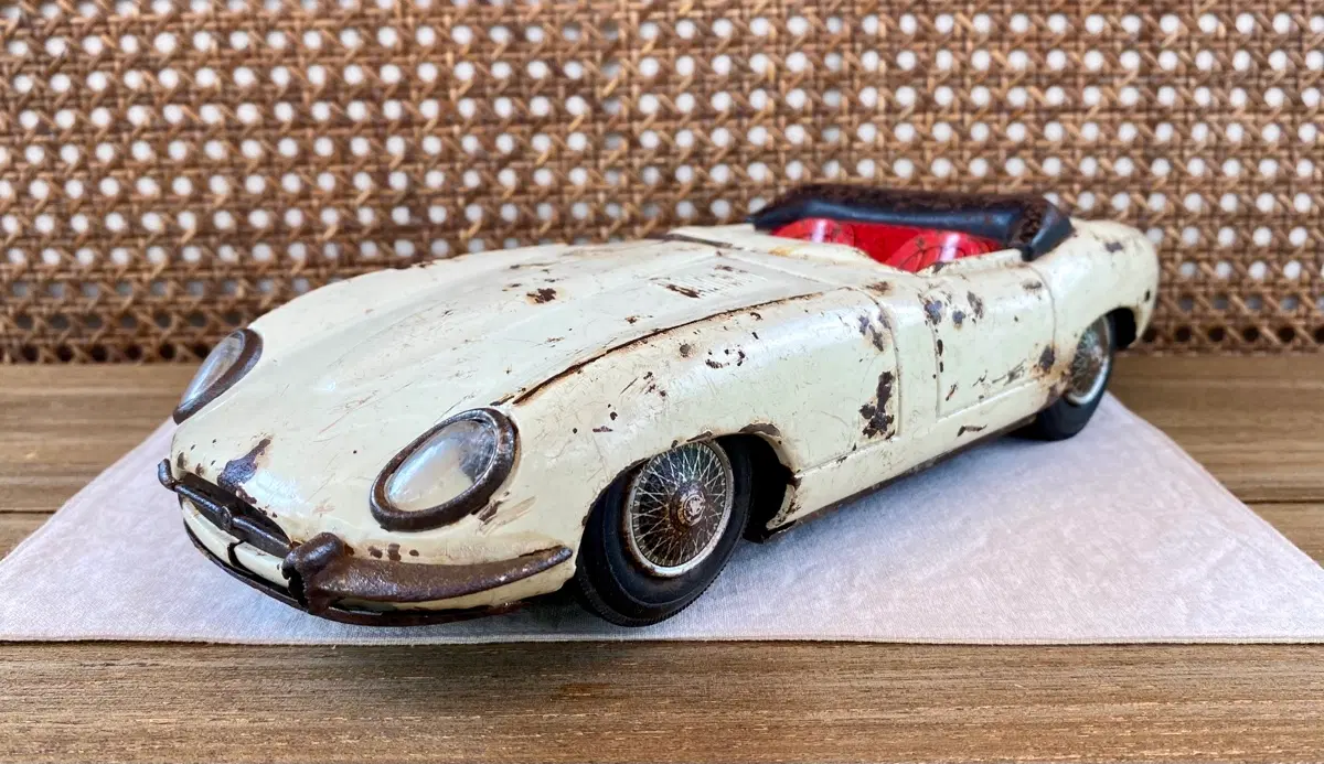 [초희귀 60s] 일본 토미야마 (TOMY) JAGUAR -E 재규어 빈티지 고전완구 틴토이 레트로 인테리어