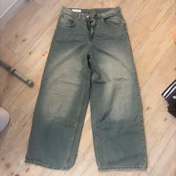 ZARA 데님 팬츠 와이드 실루엣 블루